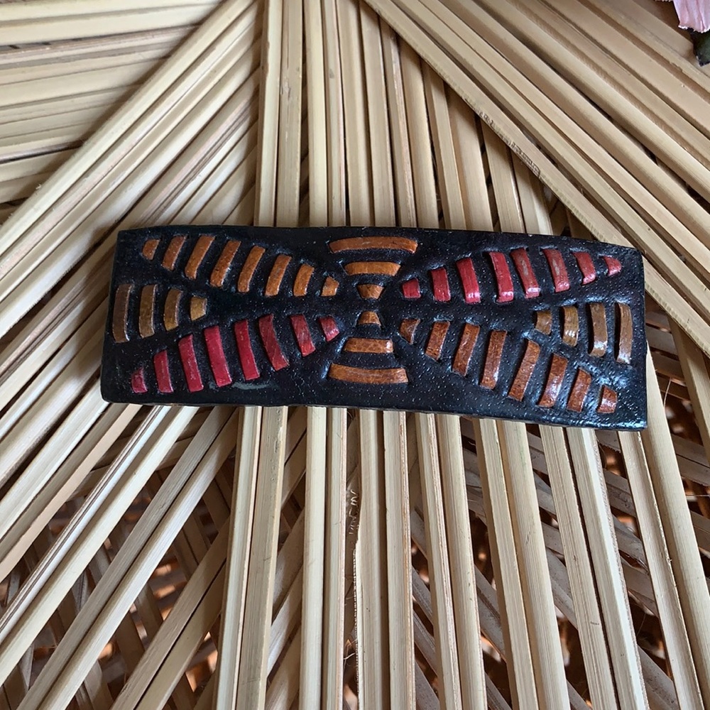 Vintage Handmade Leather SW Style Barrette